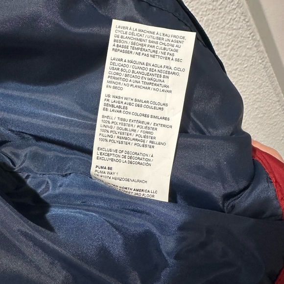 Puma Boys Red and Navy Puffer Jacket Vest, NWT, 3T - Picture 5 of 9